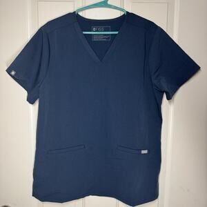 Figs Women's Casma 3 Pocket Scrub Top Short Sleeve V-Neck Size Large PO#5292
